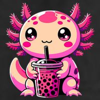 Axolotl Tea Bubble Tea Anime Kawaii Axolotl Golf Towel