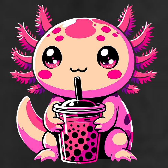 Axolotl Tea Bubble Tea Anime Kawaii Axolotl Golf Towel