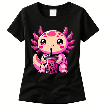 Axolotl Tea Bubble Tea Anime Kawaii Axolotl Womens T-Shirt