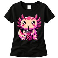 Axolotl Tea Bubble Tea Anime Kawaii Axolotl Womens T-Shirt
