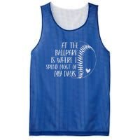 At The Ballpark Is Where I Spend Most Of My Days Baseball Meaningful Gift Mesh Reversible Basketball Jersey Tank