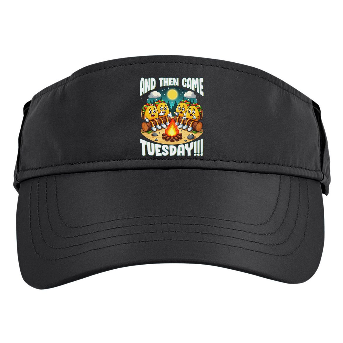 And Then Came Tuesday Scary Campfire Story Taco Tuesday Adult Drive Performance Visor