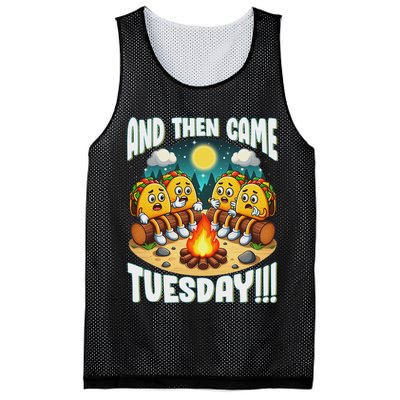 And Then Came Tuesday Scary Campfire Story Taco Tuesday Mesh Reversible Basketball Jersey Tank