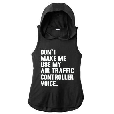 Air Traffic Controller Ladies PosiCharge Tri-Blend Wicking Draft Hoodie Tank