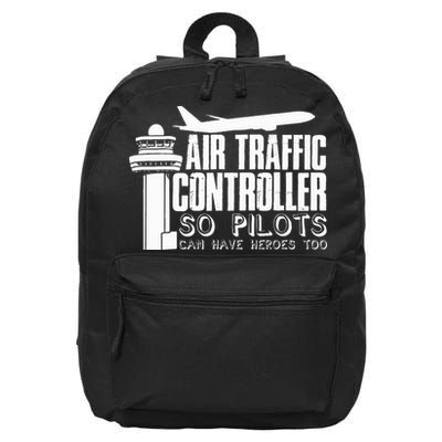 Air Traffic Controller Joke Pilot Saying Flight Control 16 in Basic Backpack