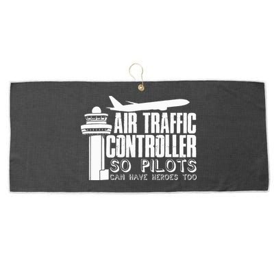 Air Traffic Controller Joke Pilot Saying Flight Control Large Microfiber Waffle Golf Towel