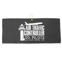 Air Traffic Controller Joke Pilot Saying Flight Control Large Microfiber Waffle Golf Towel