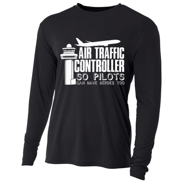 Air Traffic Controller Joke Pilot Saying Flight Control Cooling Performance Long Sleeve Crew