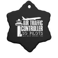 Air Traffic Controller Joke Pilot Saying Flight Control Ceramic Star Ornament