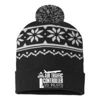 Air Traffic Controller Joke Pilot Saying Flight Control USA-Made Snowflake Beanie