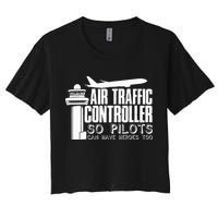 Air Traffic Controller Joke Pilot Saying Flight Control Crop Top
