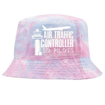 Air Traffic Controller Joke Pilot Saying Flight Control Tie-Dyed Bucket Hat