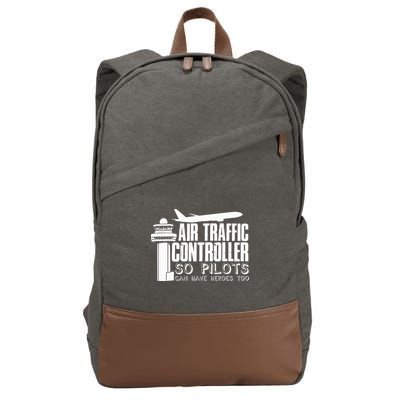 Air Traffic Controller Joke Pilot Saying Flight Control Cotton Canvas Backpack