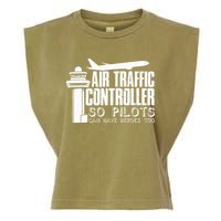 Air Traffic Controller Joke Pilot Saying Flight Control Garment-Dyed Women's Muscle Tee