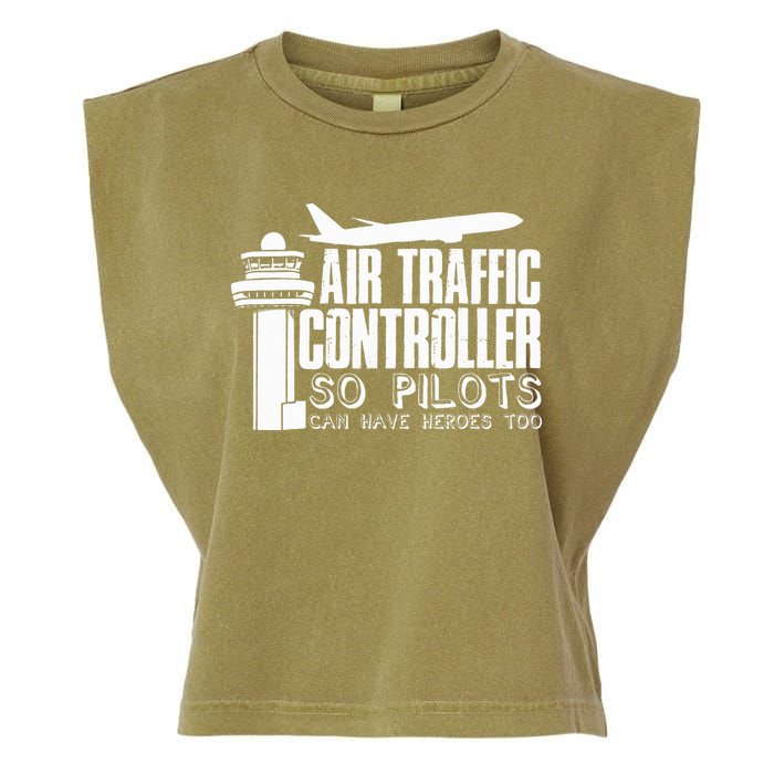 Air Traffic Controller Joke Pilot Saying Flight Control Garment-Dyed Women's Muscle Tee