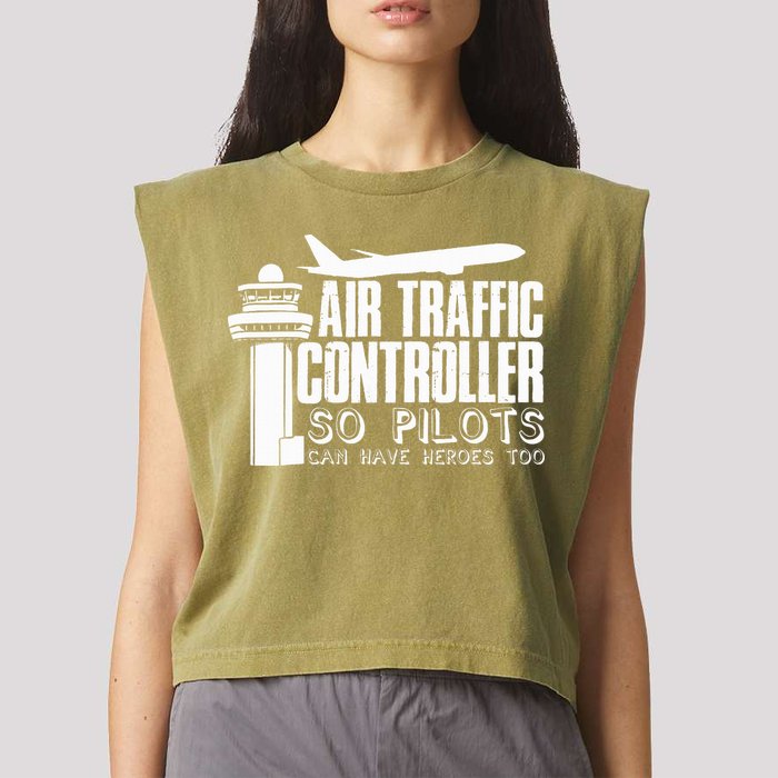 Air Traffic Controller Joke Pilot Saying Flight Control Garment-Dyed Women's Muscle Tee