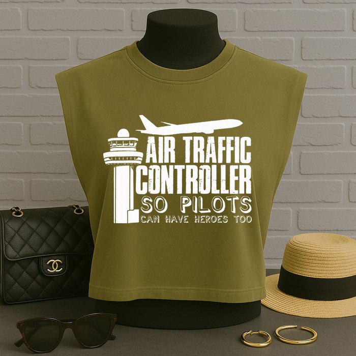 Air Traffic Controller Joke Pilot Saying Flight Control Garment-Dyed Women's Muscle Tee