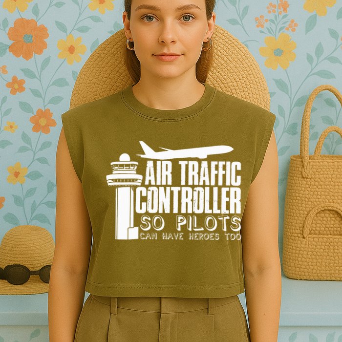 Air Traffic Controller Joke Pilot Saying Flight Control Garment-Dyed Women's Muscle Tee