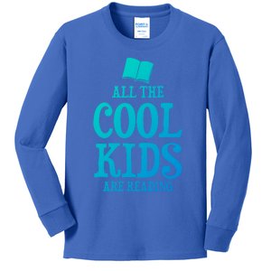 All The Cool Are Reading Book Nerd Cute Gift Kids Long Sleeve Shirt