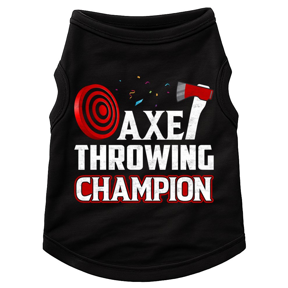 Axe Throwing Champion Sawdust Woodworker Carpenter Gift Doggie Tank