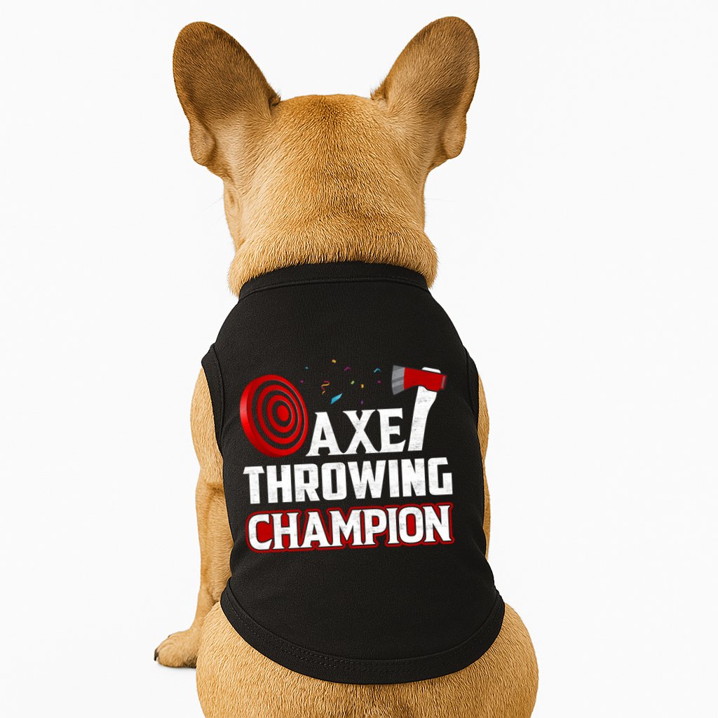 Axe Throwing Champion Sawdust Woodworker Carpenter Gift Doggie Tank
