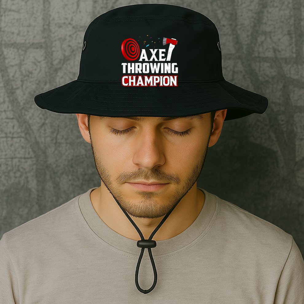 Axe Throwing Champion Sawdust Woodworker Carpenter Gift Bucket Hat