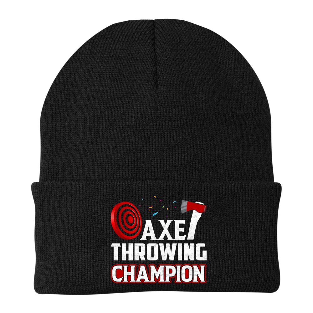 Axe Throwing Champion Sawdust Woodworker Carpenter Gift Beanie