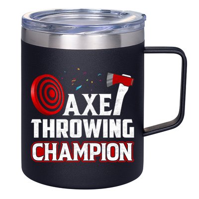 Axe Throwing Champion Sawdust Woodworker Carpenter Gift 12oz Stainless Steel Coffee Mug