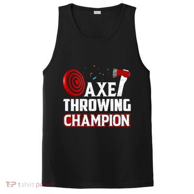 Axe Throwing Champion Sawdust Woodworker Carpenter Gift PosiCharge Competitor Tank