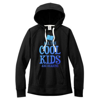 All The Cool Are Reading Book Nerd Cute Gift Women's Fleece Hoodie