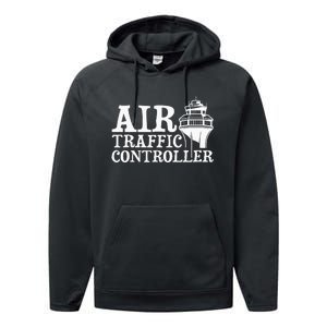 Air Traffic Controller Atc Aviation Airfield Tower Control Performance Fleece Hoodie