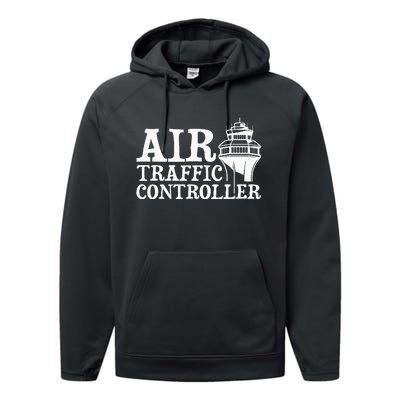 Air Traffic Controller Atc Aviation Airfield Tower Control Performance Fleece Hoodie