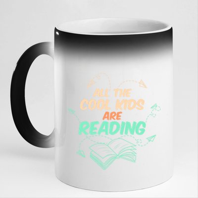 All The Cool Are Reading Books Fun Book Fans Gift 11oz Black Color Changing Mug