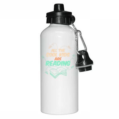 All The Cool Are Reading Books Fun Book Fans Gift Aluminum Water Bottle