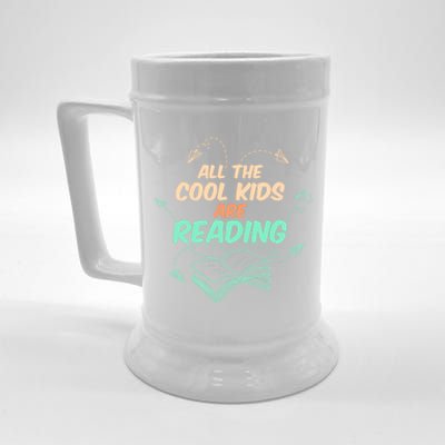 All The Cool Are Reading Books Fun Book Fans Gift Beer Stein