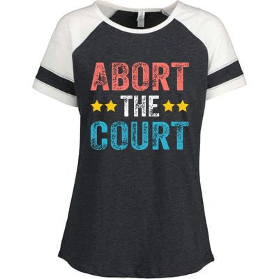 Abort The Court 4th Of July Enza Ladies Jersey Colorblock Tee