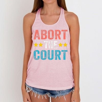 Abort The Court 4th Of July Women's Knotted Racerback Tank