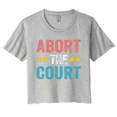 Abort The Court 4th Of July Women's Crop Top Tee