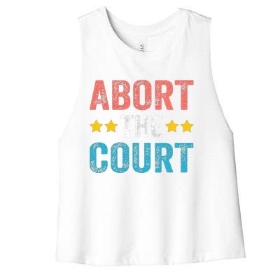 Abort The Court 4th Of July Women's Racerback Cropped Tank