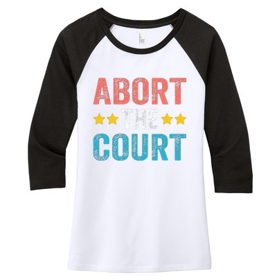 Abort The Court 4th Of July Women's Tri-Blend 3/4-Sleeve Raglan Shirt