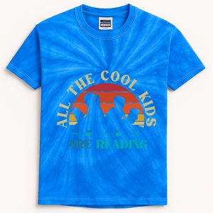 All The Cool Are Reading Books Gift Kids Tie-Dye T-Shirt