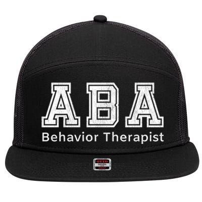 Aba Therapist Cute Gift Behavior Therapy Autism Teachers 7 Panel Mesh Trucker Snapback Hat