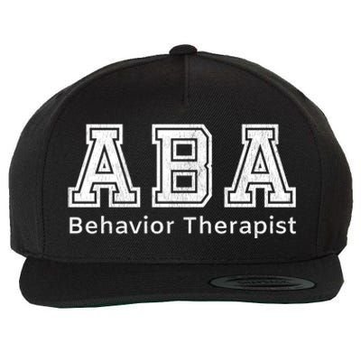 Aba Therapist Cute Gift Behavior Therapy Autism Teachers Wool Snapback Cap