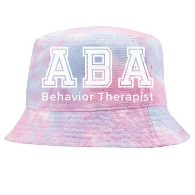 Aba Therapist Cute Gift Behavior Therapy Autism Teachers Tie-Dyed Bucket Hat