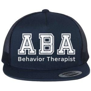 Aba Therapist Cute Gift Behavior Therapy Autism Teachers Flat Bill Trucker Hat