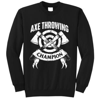 Axe Throwing Champion Funny Hatchet Thrower Lumberjack Sweatshirt