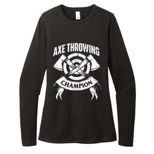 Axe Throwing Champion Funny Hatchet Thrower Lumberjack Womens CVC Long Sleeve Shirt