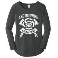 Axe Throwing Champion Funny Hatchet Thrower Lumberjack Women's Perfect Tri Tunic Long Sleeve Shirt