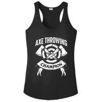 Axe Throwing Champion Funny Hatchet Thrower Lumberjack Ladies PosiCharge Competitor Racerback Tank