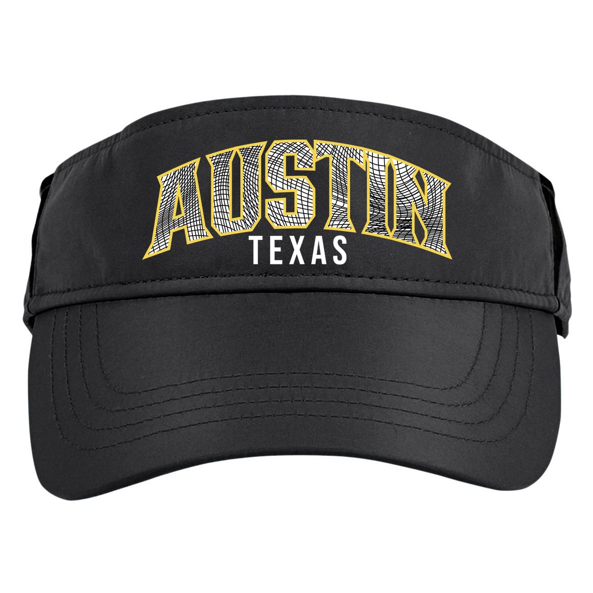 Austin Texas College Font Adult Drive Performance Visor